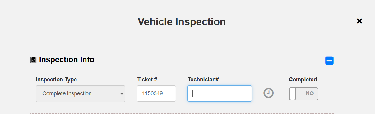Customer, technician, and vehicle information in DVI