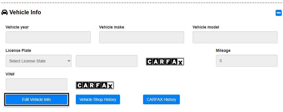 Edit Vehicle Info in DVI