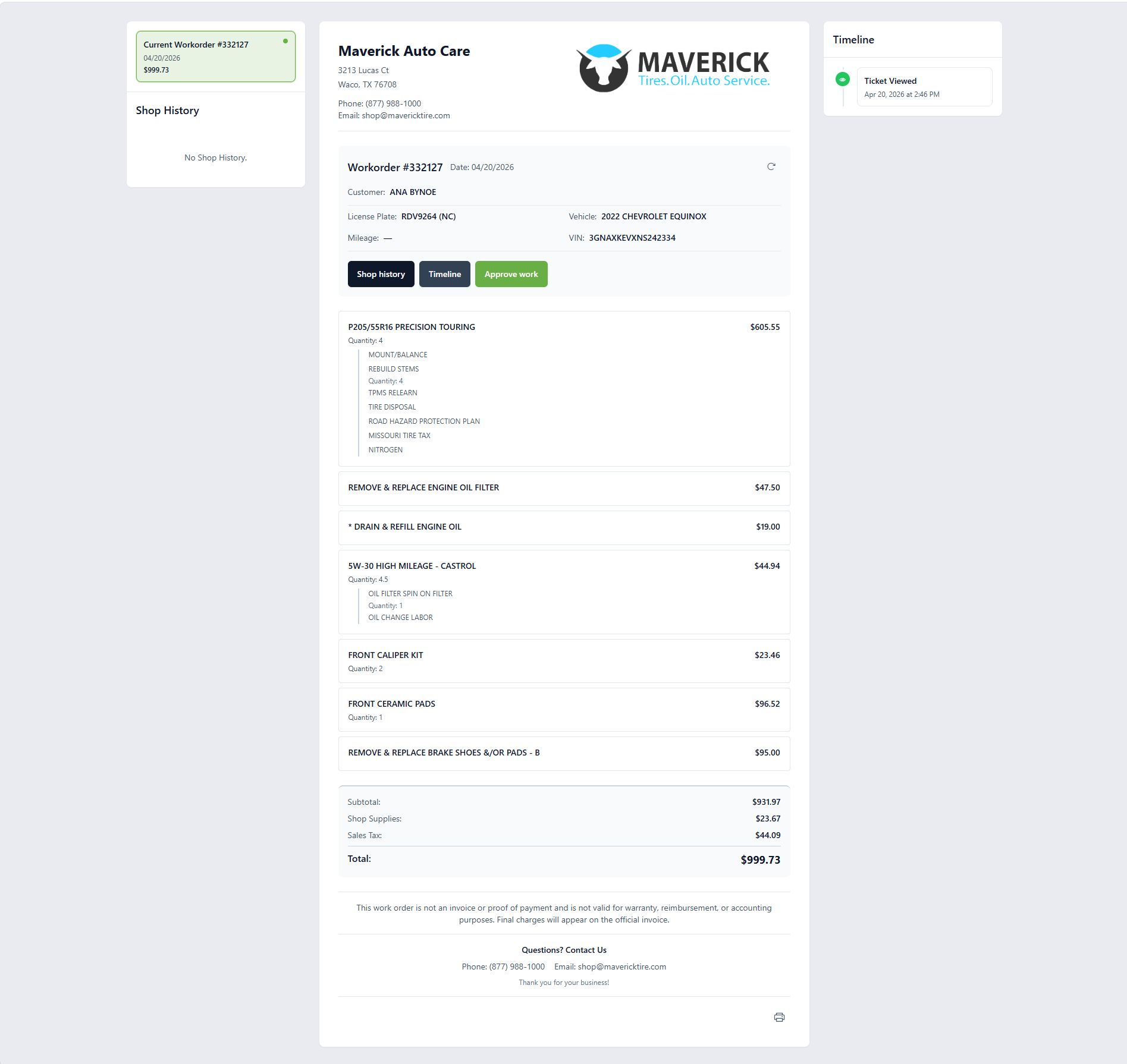 Customer View